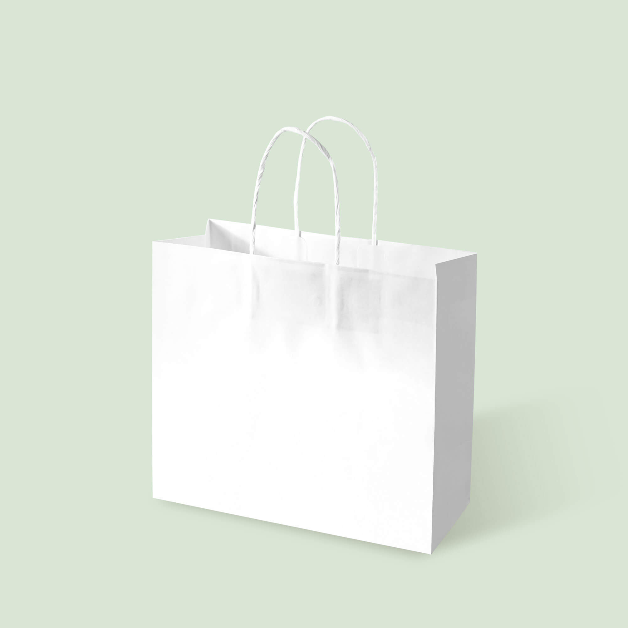White Kraft Bakery & Dessert Bag with White Twisted Handles - image 1