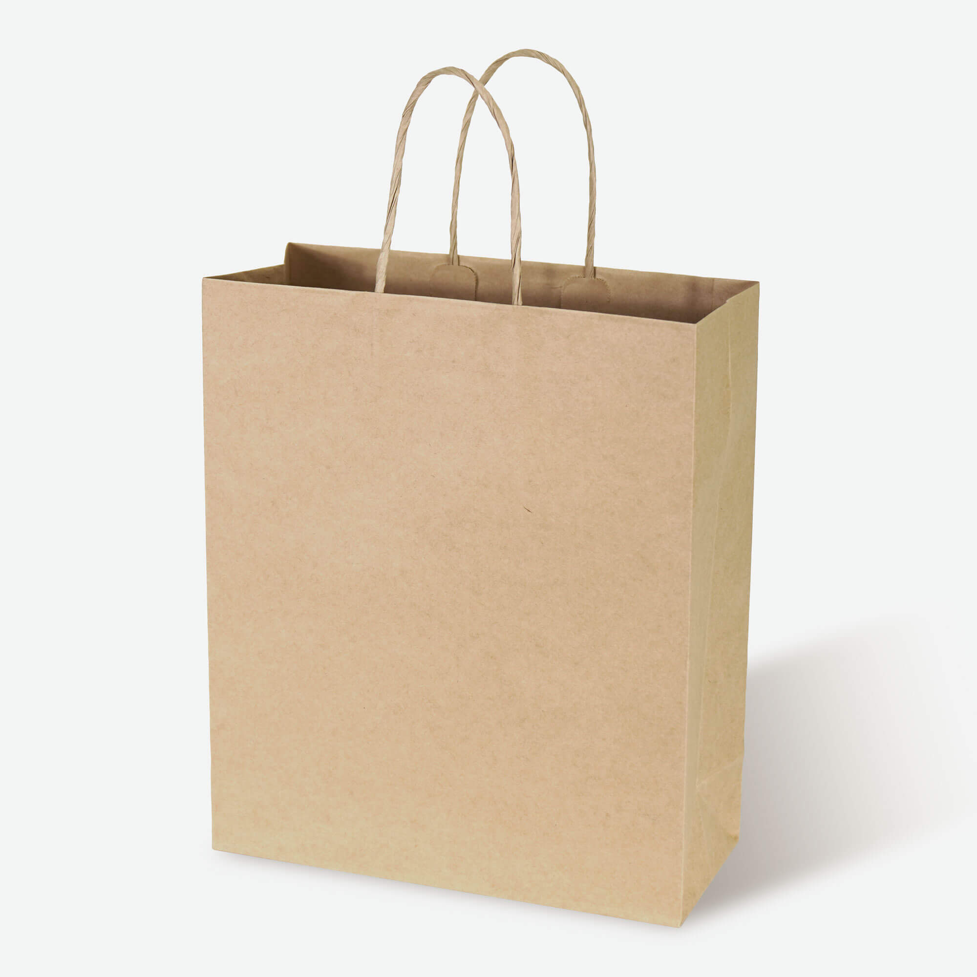 Natural Kraft Tall Boutique Shopping Bag with Twisted Paper Handles - image 1