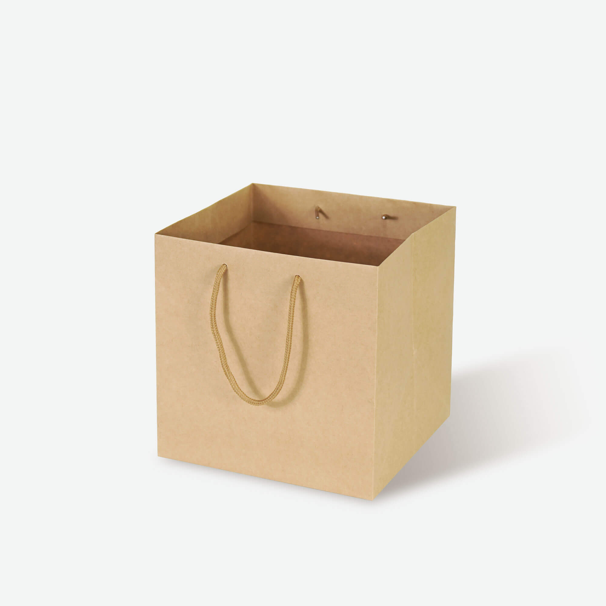 Natural Kraft 6-Inch Cake Carrier Bag with Cotton Rope Handles - image 1