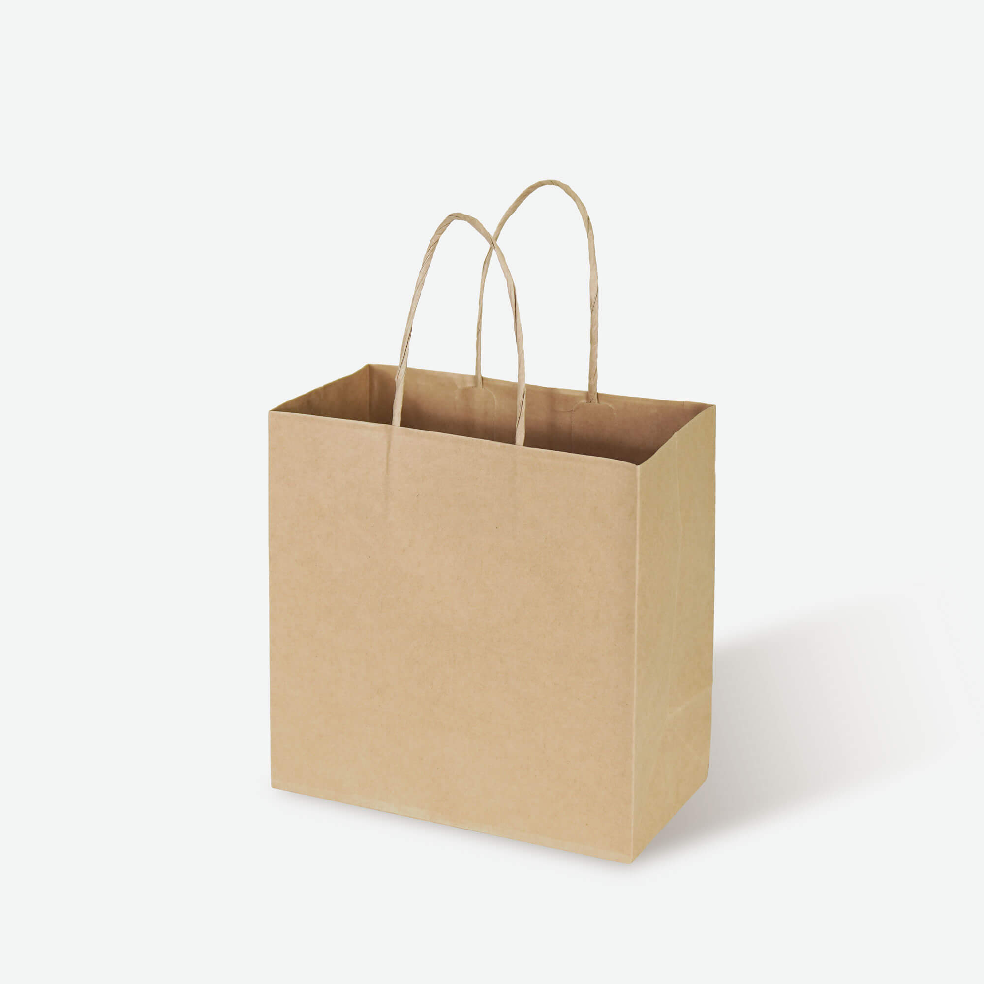 Natural Kraft 2-Cup Coffee Carry Bag with Twisted Paper Handles - image 1