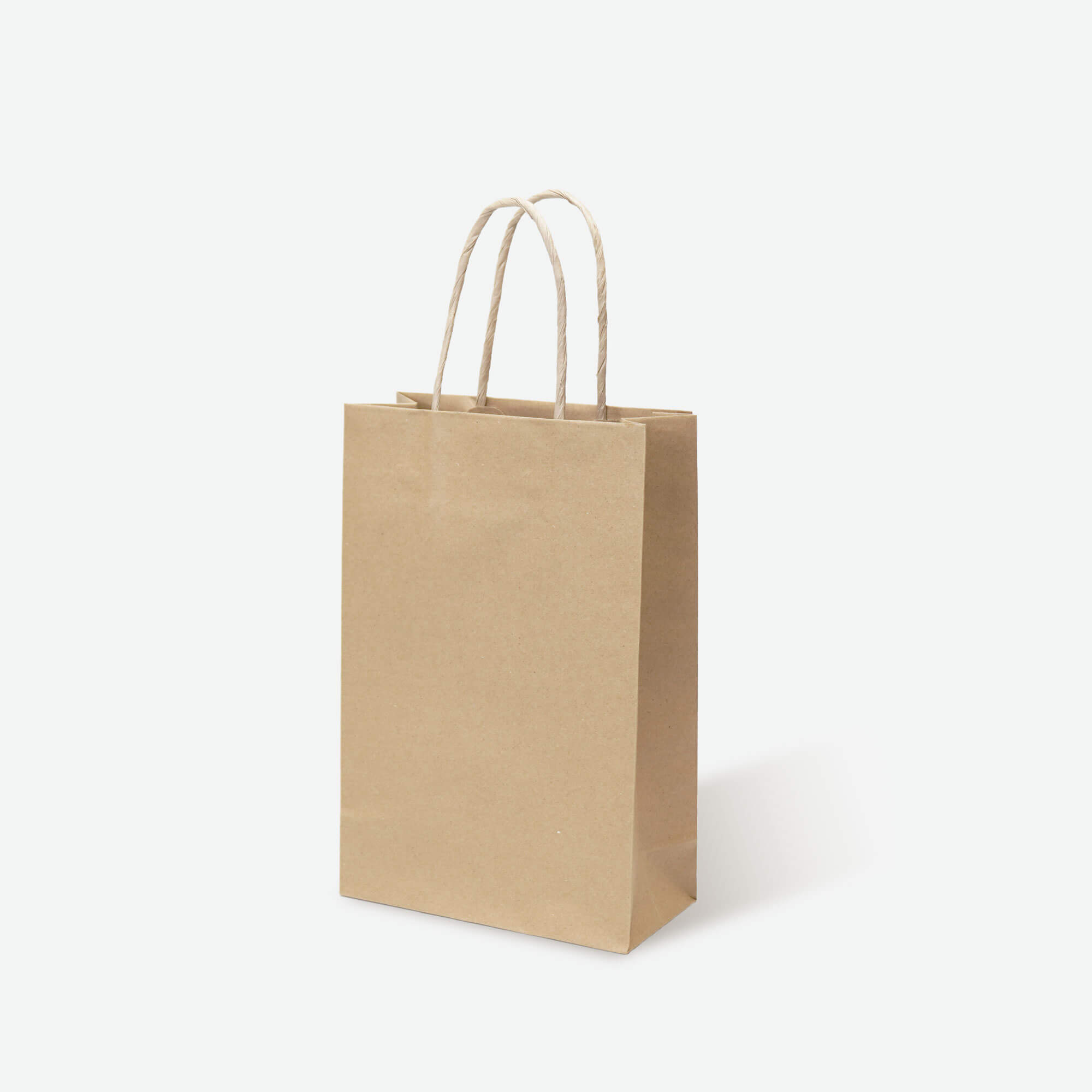 Natural Kraft Small Portrait Shopping Bag with Twisted Paper Handles - image 1