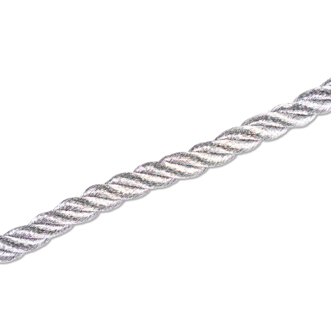 Silver glitter cord sample A304
