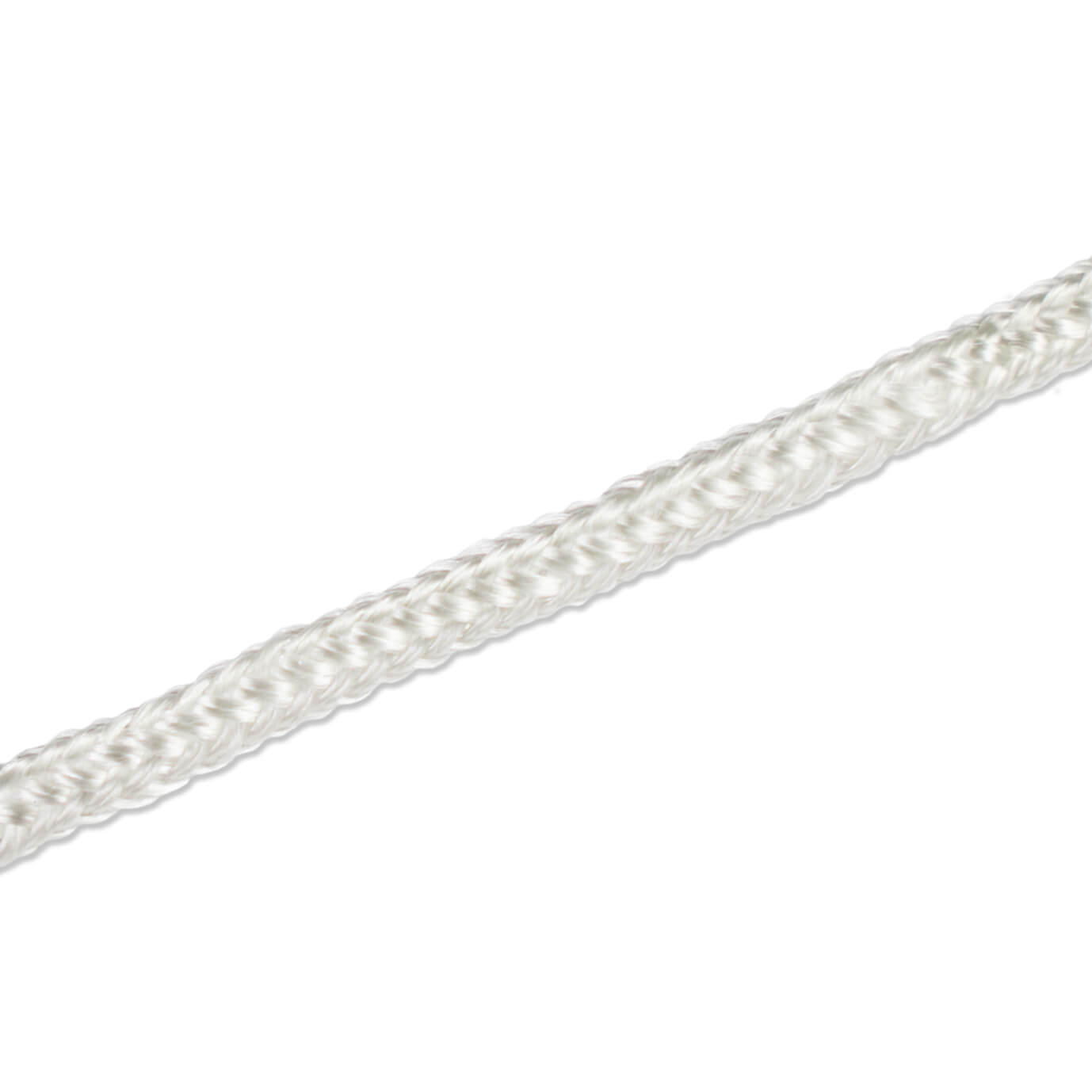 White braided nylon cord sample NS01