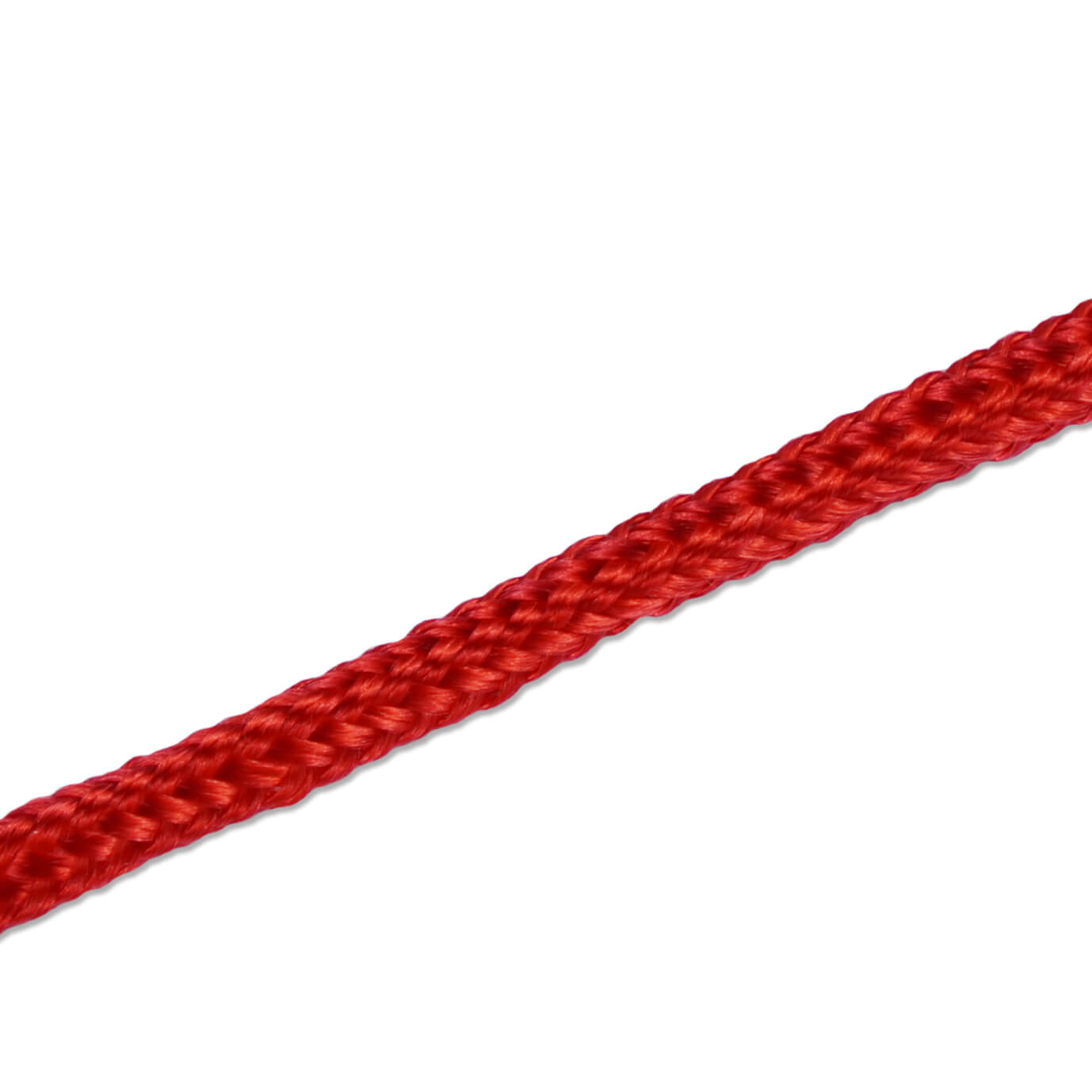Red braided nylon cord sample NS03